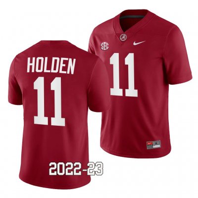 Men's Alabama Crimson Tide #11 Traeshon Holden 2022-23 Crimson NCAA College Football Jersey 2403EMLH3